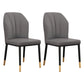Modern Kitchen Leather Dining Chair 36"H Parsons Chair with Metal Legs Dark Gray 2 Piece Set Brass Gold Clearhalo ' kitchen&dining_furn' 'Dining Chairs' 'Dining Tables & Seating' 'dining_chair' 'furn' 'furn_dining_chair' 'Furniture' 'furniture_dining_chair' 'Kitchen & Dining Furniture' 'kitchen' 3835893