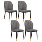 Modern Kitchen Leather Dining Chair 36"H Parsons Chair with Metal Legs Dark Gray 4 Piece Set Brass Gold Clearhalo ' kitchen&dining_furn' 'Dining Chairs' 'Dining Tables & Seating' 'dining_chair' 'furn' 'furn_dining_chair' 'Furniture' 'furniture_dining_chair' 'Kitchen & Dining Furniture' 'kitchen' 3835895