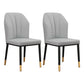 Modern Kitchen Leather Dining Chair 36"H Parsons Chair with Metal Legs Light Gray 2 Piece Set Brass Gold Clearhalo ' kitchen&dining_furn' 'Dining Chairs' 'Dining Tables & Seating' 'dining_chair' 'furn' 'furn_dining_chair' 'Furniture' 'furniture_dining_chair' 'Kitchen & Dining Furniture' 'kitchen' 3835905