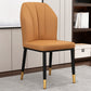 Modern Kitchen Leather Dining Chair 36"H Parsons Chair with Metal Legs Light Coffee 1 Piece Brass Gold Clearhalo ' kitchen&dining_furn' 'Dining Chairs' 'Dining Tables & Seating' 'dining_chair' 'furn' 'furn_dining_chair' 'Furniture' 'furniture_dining_chair' 'Kitchen & Dining Furniture' 'kitchen' 3835942