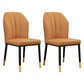 Modern Kitchen Leather Dining Chair 36"H Parsons Chair with Metal Legs Light Coffee 2 Piece Set Brass Gold Clearhalo ' kitchen&dining_furn' 'Dining Chairs' 'Dining Tables & Seating' 'dining_chair' 'furn' 'furn_dining_chair' 'Furniture' 'furniture_dining_chair' 'Kitchen & Dining Furniture' 'kitchen' 3835943