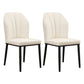 Modern Kitchen Leather Dining Chair 36"H Parsons Chair with Metal Legs Off-White 2 Piece Set Black Clearhalo ' kitchen&dining_furn' 'Dining Chairs' 'Dining Tables & Seating' 'dining_chair' 'furn' 'furn_dining_chair' 'Furniture' 'furniture_dining_chair' 'Kitchen & Dining Furniture' 'kitchen' 3835946
