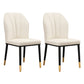 Modern Kitchen Leather Dining Chair 36"H Parsons Chair with Metal Legs Off-White 2 Piece Set Brass Gold Clearhalo ' kitchen&dining_furn' 'Dining Chairs' 'Dining Tables & Seating' 'dining_chair' 'furn' 'furn_dining_chair' 'Furniture' 'furniture_dining_chair' 'Kitchen & Dining Furniture' 'kitchen' 3835949