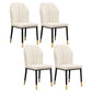 Modern Kitchen Leather Dining Chair 36"H Parsons Chair with Metal Legs Off-White 4 Piece Set Brass Gold Clearhalo ' kitchen&dining_furn' 'Dining Chairs' 'Dining Tables & Seating' 'dining_chair' 'furn' 'furn_dining_chair' 'Furniture' 'furniture_dining_chair' 'Kitchen & Dining Furniture' 'kitchen' 3835950