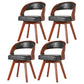 Wood Modern Dining Arm Chair with Color Cushion Open Back Dining Side Chair for Home Black 4 Piece Set Clearhalo ' kitchen&dining_furn' 'Dining Chairs' 'Dining Tables & Seating' 'dining_chair' 'furn' 'furn_dining_chair' 'Furniture' 'furniture_dining_chair' 'Kitchen & Dining Furniture' 'kitchen' 3835955