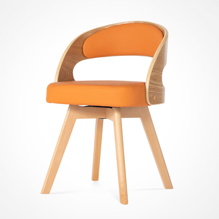 Wood Modern Dining Arm Chair with Color Cushion Open Back Dining Side Chair for Home Clearhalo ' kitchen&dining_furn' 'Dining Chairs' 'Dining Tables & Seating' 'dining_chair' 'furn' 'furn_dining_chair' 'Furniture' 'furniture_dining_chair' 'Kitchen & Dining Furniture' 'kitchen' 3835959