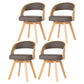 Wood Modern Dining Arm Chair with Color Cushion Open Back Dining Side Chair for Home Grey 4 Piece Set Clearhalo ' kitchen&dining_furn' 'Dining Chairs' 'Dining Tables & Seating' 'dining_chair' 'furn' 'furn_dining_chair' 'Furniture' 'furniture_dining_chair' 'Kitchen & Dining Furniture' 'kitchen' 3835961