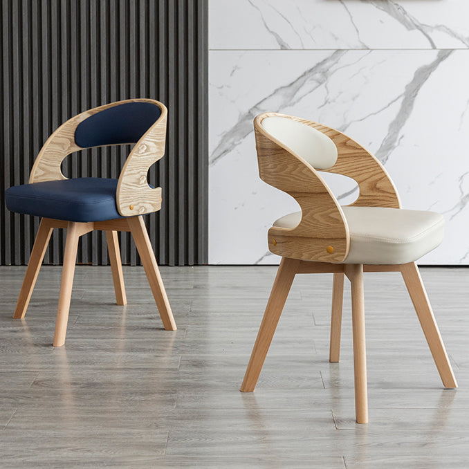 Wood Modern Dining Arm Chair with Color Cushion Open Back Dining Side Chair for Home Clearhalo ' kitchen&dining_furn' 'Dining Chairs' 'Dining Tables & Seating' 'dining_chair' 'furn' 'furn_dining_chair' 'Furniture' 'furniture_dining_chair' 'Kitchen & Dining Furniture' 'kitchen' 3835971