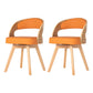 Wood Modern Dining Arm Chair with Color Cushion Open Back Dining Side Chair for Home Orange 2 Piece Set Clearhalo ' kitchen&dining_furn' 'Dining Chairs' 'Dining Tables & Seating' 'dining_chair' 'furn' 'furn_dining_chair' 'Furniture' 'furniture_dining_chair' 'Kitchen & Dining Furniture' 'kitchen' 3835972