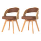 Wood Modern Dining Arm Chair with Color Cushion Open Back Dining Side Chair for Home Brown 2 Piece Set Clearhalo ' kitchen&dining_furn' 'Dining Chairs' 'Dining Tables & Seating' 'dining_chair' 'furn' 'furn_dining_chair' 'Furniture' 'furniture_dining_chair' 'Kitchen & Dining Furniture' 'kitchen' 3835978