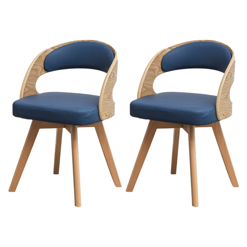 Wood Modern Dining Arm Chair with Color Cushion Open Back Dining Side Chair for Home Blue 2 Piece Set Clearhalo ' kitchen&dining_furn' 'Dining Chairs' 'Dining Tables & Seating' 'dining_chair' 'furn' 'furn_dining_chair' 'Furniture' 'furniture_dining_chair' 'Kitchen & Dining Furniture' 'kitchen' 3835982