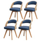 Wood Modern Dining Arm Chair with Color Cushion Open Back Dining Side Chair for Home Blue 4 Piece Set Clearhalo ' kitchen&dining_furn' 'Dining Chairs' 'Dining Tables & Seating' 'dining_chair' 'furn' 'furn_dining_chair' 'Furniture' 'furniture_dining_chair' 'Kitchen & Dining Furniture' 'kitchen' 3835983