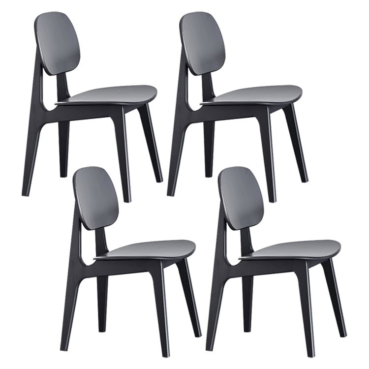 Contemporary Kitchen Dining Chair Open Back Dining Side Chair with Wooden Legs Grey 4 Piece Set Clearhalo ' kitchen&dining_furn' 'Dining Chairs' 'Dining Tables & Seating' 'dining_chair' 'furn' 'furn_dining_chair' 'Furniture' 'furniture_dining_chair' 'Kitchen & Dining Furniture' 'kitchen' 3835995