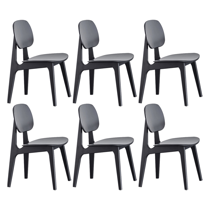 Contemporary Kitchen Dining Chair Open Back Dining Side Chair with Wooden Legs Grey 6 Piece Set Clearhalo ' kitchen&dining_furn' 'Dining Chairs' 'Dining Tables & Seating' 'dining_chair' 'furn' 'furn_dining_chair' 'Furniture' 'furniture_dining_chair' 'Kitchen & Dining Furniture' 'kitchen' 3835997