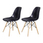 Glam Style Side Chair Set Plastic Dining Room Side Chair with Wood Legs Black Set of 2 Clearhalo ' kitchen&dining_furn' 'Dining Chairs' 'Dining Tables & Seating' 'dining_chair' 'Furniture' 'furniture_dining_chair' 'Kitchen & Dining Furniture' 'kitchen' 3836005