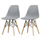 Glam Style Side Chair Set Plastic Dining Room Side Chair with Wood Legs Grey Set of 2 Clearhalo ' kitchen&dining_furn' 'Dining Chairs' 'Dining Tables & Seating' 'dining_chair' 'Furniture' 'furniture_dining_chair' 'Kitchen & Dining Furniture' 'kitchen' 3836010