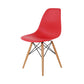 Glam Style Side Chair Set Plastic Dining Room Side Chair with Wood Legs Red 1 Piece Clearhalo ' kitchen&dining_furn' 'Dining Chairs' 'Dining Tables & Seating' 'dining_chair' 'Furniture' 'furniture_dining_chair' 'Kitchen & Dining Furniture' 'kitchen' 3836018