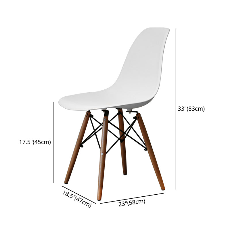 Glam Style Side Chair Set Plastic Dining Room Side Chair with Wood Legs Clearhalo ' kitchen&dining_furn' 'Dining Chairs' 'Dining Tables & Seating' 'dining_chair' 'Furniture' 'furniture_dining_chair' 'Kitchen & Dining Furniture' 'kitchen' 3836020