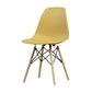 Glam Style Side Chair Set Plastic Dining Room Side Chair with Wood Legs Yellow 1 Piece Clearhalo ' kitchen&dining_furn' 'Dining Chairs' 'Dining Tables & Seating' 'dining_chair' 'Furniture' 'furniture_dining_chair' 'Kitchen & Dining Furniture' 'kitchen' 3836023