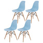Glam Style Side Chair Set Plastic Dining Room Side Chair with Wood Legs Blue Set of 4 Clearhalo ' kitchen&dining_furn' 'Dining Chairs' 'Dining Tables & Seating' 'dining_chair' 'Furniture' 'furniture_dining_chair' 'Kitchen & Dining Furniture' 'kitchen' 3836028