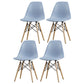 Glam Style Side Chair Set Plastic Dining Room Side Chair with Wood Legs Gray Blue Set of 4 Clearhalo ' kitchen&dining_furn' 'Dining Chairs' 'Dining Tables & Seating' 'dining_chair' 'Furniture' 'furniture_dining_chair' 'Kitchen & Dining Furniture' 'kitchen' 3836034