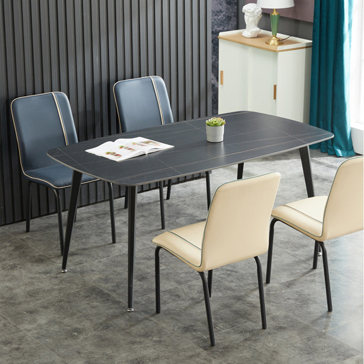 Modern Upholstered Side Dining Chairs Leather Solid Back Armless Chairs Clearhalo ' kitchen&dining_furn' 'Dining Chairs' 'Dining Tables & Seating' 'dining_chair' 'Furniture' 'furniture_dining_chair' 'Kitchen & Dining Furniture' 'kitchen' 3836038