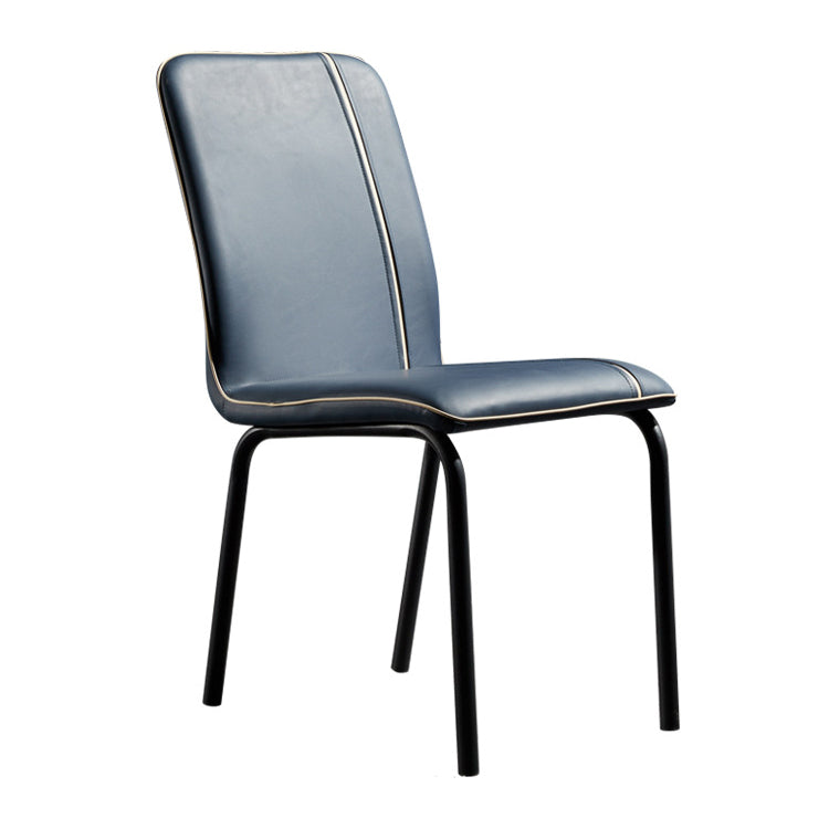 Modern Upholstered Side Dining Chairs Leather Solid Back Armless Chairs Clearhalo ' kitchen&dining_furn' 'Dining Chairs' 'Dining Tables & Seating' 'dining_chair' 'Furniture' 'furniture_dining_chair' 'Kitchen & Dining Furniture' 'kitchen' 3836043