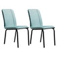 Modern Upholstered Side Dining Chairs Leather Solid Back Armless Chairs Green Set of 2 Clearhalo ' kitchen&dining_furn' 'Dining Chairs' 'Dining Tables & Seating' 'dining_chair' 'Furniture' 'furniture_dining_chair' 'Kitchen & Dining Furniture' 'kitchen' 3836050