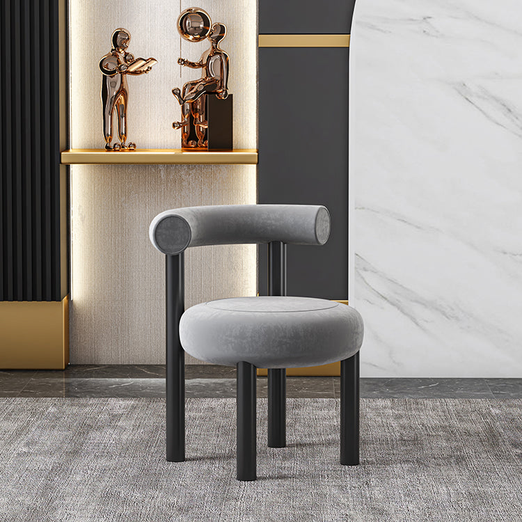 Modern Round Set Dining Chair 30"H Open Back Dining Side Chair for Restaurant Grey 1 Piece Clearhalo ' kitchen&dining_furn' 'Dining Chairs' 'Dining Tables & Seating' 'dining_chair' 'furn' 'furn_dining_chair' 'Furniture' 'furniture_dining_chair' 'Kitchen & Dining Furniture' 'kitchen' 3836062