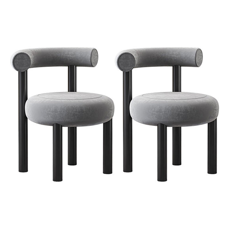 Modern Round Set Dining Chair 30"H Open Back Dining Side Chair for Restaurant Grey 2 Piece Set Clearhalo ' kitchen&dining_furn' 'Dining Chairs' 'Dining Tables & Seating' 'dining_chair' 'furn' 'furn_dining_chair' 'Furniture' 'furniture_dining_chair' 'Kitchen & Dining Furniture' 'kitchen' 3836063
