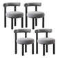 Modern Round Set Dining Chair 30"H Open Back Dining Side Chair for Restaurant Grey 4 Piece Set Clearhalo ' kitchen&dining_furn' 'Dining Chairs' 'Dining Tables & Seating' 'dining_chair' 'furn' 'furn_dining_chair' 'Furniture' 'furniture_dining_chair' 'Kitchen & Dining Furniture' 'kitchen' 3836065
