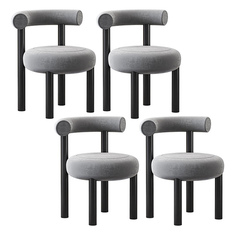 Modern Round Set Dining Chair 30"H Open Back Dining Side Chair for Restaurant Grey 4 Piece Set Clearhalo ' kitchen&dining_furn' 'Dining Chairs' 'Dining Tables & Seating' 'dining_chair' 'furn' 'furn_dining_chair' 'Furniture' 'furniture_dining_chair' 'Kitchen & Dining Furniture' 'kitchen' 3836065