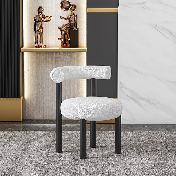 Modern Round Set Dining Chair 30"H Open Back Dining Side Chair for Restaurant White 1 Piece Clearhalo ' kitchen&dining_furn' 'Dining Chairs' 'Dining Tables & Seating' 'dining_chair' 'furn' 'furn_dining_chair' 'Furniture' 'furniture_dining_chair' 'Kitchen & Dining Furniture' 'kitchen' 3836067