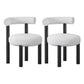 Modern Round Set Dining Chair 30"H Open Back Dining Side Chair for Restaurant White 2 Piece Set Clearhalo ' kitchen&dining_furn' 'Dining Chairs' 'Dining Tables & Seating' 'dining_chair' 'furn' 'furn_dining_chair' 'Furniture' 'furniture_dining_chair' 'Kitchen & Dining Furniture' 'kitchen' 3836068