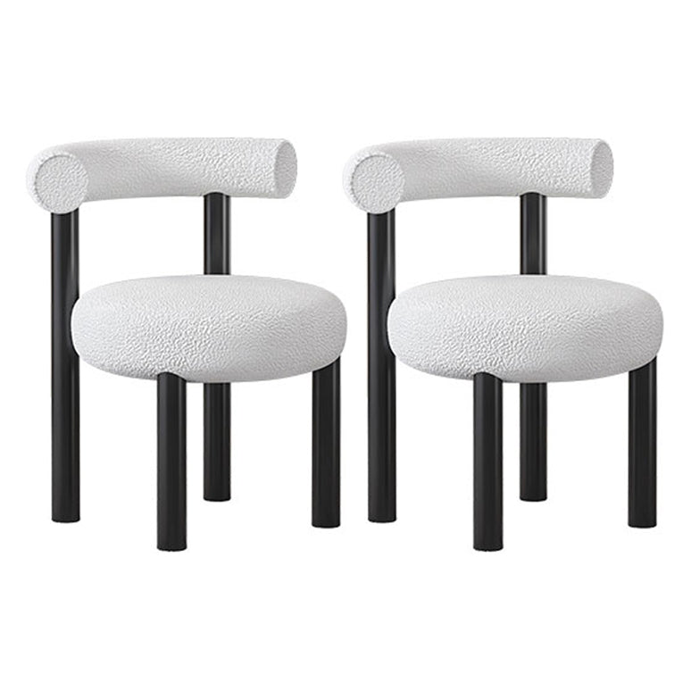 Modern Round Set Dining Chair 30"H Open Back Dining Side Chair for Restaurant White 2 Piece Set Clearhalo ' kitchen&dining_furn' 'Dining Chairs' 'Dining Tables & Seating' 'dining_chair' 'furn' 'furn_dining_chair' 'Furniture' 'furniture_dining_chair' 'Kitchen & Dining Furniture' 'kitchen' 3836068