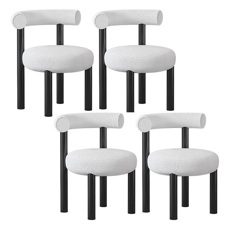 Modern Round Set Dining Chair 30"H Open Back Dining Side Chair for Restaurant White 4 Piece Set Clearhalo ' kitchen&dining_furn' 'Dining Chairs' 'Dining Tables & Seating' 'dining_chair' 'furn' 'furn_dining_chair' 'Furniture' 'furniture_dining_chair' 'Kitchen & Dining Furniture' 'kitchen' 3836069