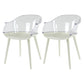 Glam Style Transparent Acrylic Arm Chair Multicolor Dining Arm Chair for Home Clear Set of 2 Clearhalo ' kitchen&dining_furn' 'Dining Chairs' 'Dining Tables & Seating' 'dining_chair' 'Furniture' 'furniture_dining_chair' 'Kitchen & Dining Furniture' 'kitchen' 3836077