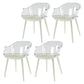 Glam Style Transparent Acrylic Arm Chair Multicolor Dining Arm Chair for Home Clear Set of 4 Clearhalo ' kitchen&dining_furn' 'Dining Chairs' 'Dining Tables & Seating' 'dining_chair' 'Furniture' 'furniture_dining_chair' 'Kitchen & Dining Furniture' 'kitchen' 3836079