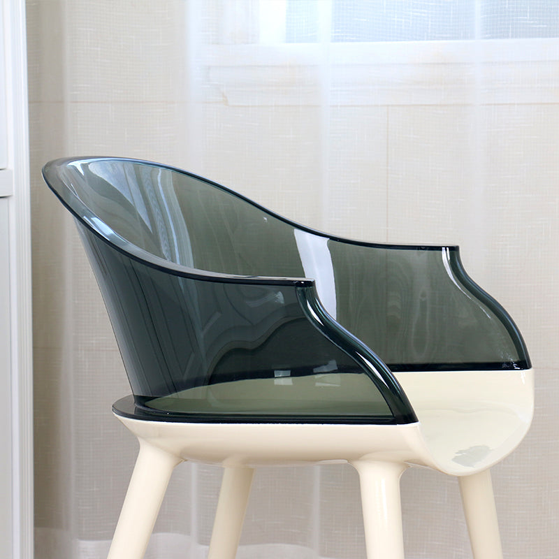 Glam Style Transparent Acrylic Arm Chair Multicolor Dining Arm Chair for Home Clearhalo ' kitchen&dining_furn' 'Dining Chairs' 'Dining Tables & Seating' 'dining_chair' 'Furniture' 'furniture_dining_chair' 'Kitchen & Dining Furniture' 'kitchen' 3836082
