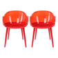 Glam Style Transparent Acrylic Arm Chair Multicolor Dining Arm Chair for Home Red Set of 2 Clearhalo ' kitchen&dining_furn' 'Dining Chairs' 'Dining Tables & Seating' 'dining_chair' 'Furniture' 'furniture_dining_chair' 'Kitchen & Dining Furniture' 'kitchen' 3836083
