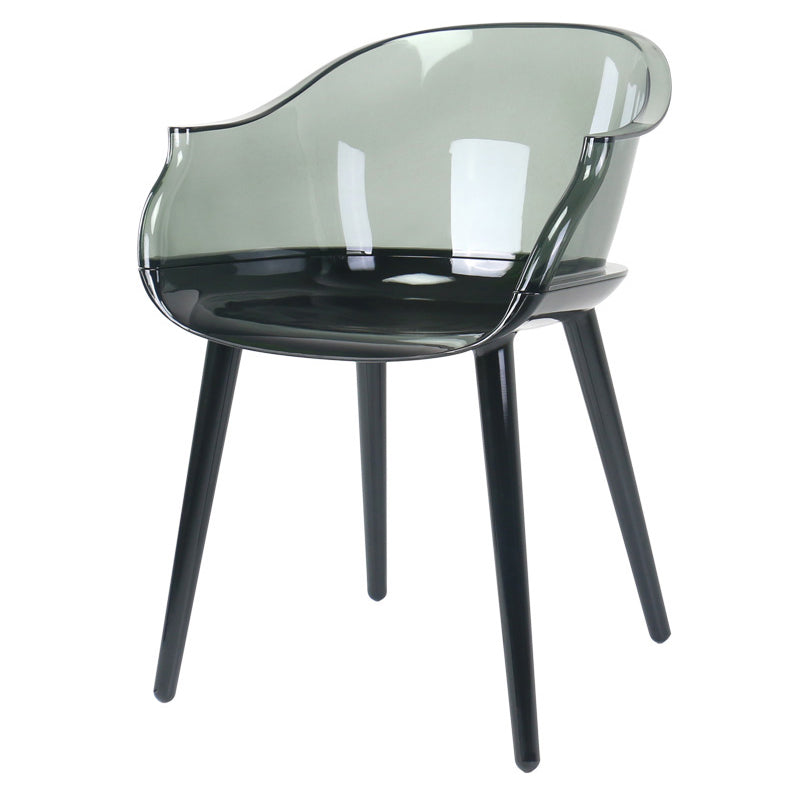 Glam Style Transparent Acrylic Arm Chair Multicolor Dining Arm Chair for Home Clearhalo ' kitchen&dining_furn' 'Dining Chairs' 'Dining Tables & Seating' 'dining_chair' 'Furniture' 'furniture_dining_chair' 'Kitchen & Dining Furniture' 'kitchen' 3836084