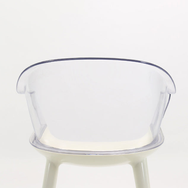 Glam Style Transparent Acrylic Arm Chair Multicolor Dining Arm Chair for Home Clearhalo ' kitchen&dining_furn' 'Dining Chairs' 'Dining Tables & Seating' 'dining_chair' 'Furniture' 'furniture_dining_chair' 'Kitchen & Dining Furniture' 'kitchen' 3836086