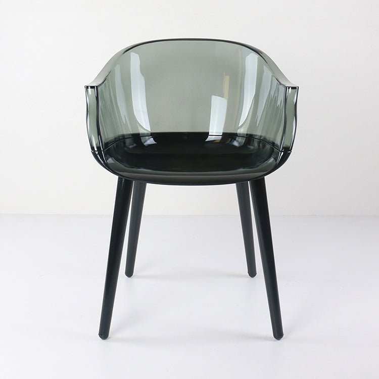 Glam Style Transparent Acrylic Arm Chair Multicolor Dining Arm Chair for Home Black 1 Piece Clearhalo ' kitchen&dining_furn' 'Dining Chairs' 'Dining Tables & Seating' 'dining_chair' 'Furniture' 'furniture_dining_chair' 'Kitchen & Dining Furniture' 'kitchen' 3836087