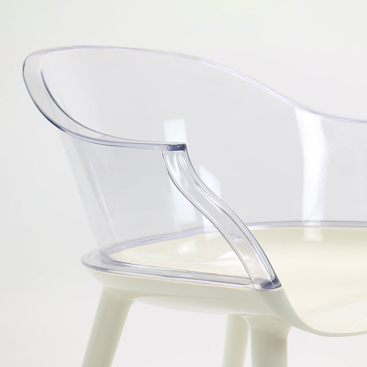 Glam Style Transparent Acrylic Arm Chair Multicolor Dining Arm Chair for Home Clearhalo ' kitchen&dining_furn' 'Dining Chairs' 'Dining Tables & Seating' 'dining_chair' 'Furniture' 'furniture_dining_chair' 'Kitchen & Dining Furniture' 'kitchen' 3836088