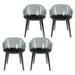 Glam Style Transparent Acrylic Arm Chair Multicolor Dining Arm Chair for Home Black Set of 4 Clearhalo ' kitchen&dining_furn' 'Dining Chairs' 'Dining Tables & Seating' 'dining_chair' 'Furniture' 'furniture_dining_chair' 'Kitchen & Dining Furniture' 'kitchen' 3836091