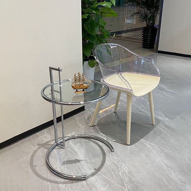 Glam Style Transparent Acrylic Arm Chair Multicolor Dining Arm Chair for Home Clearhalo ' kitchen&dining_furn' 'Dining Chairs' 'Dining Tables & Seating' 'dining_chair' 'Furniture' 'furniture_dining_chair' 'Kitchen & Dining Furniture' 'kitchen' 3836092