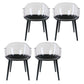 Glam Style Transparent Acrylic Arm Chair Multicolor Dining Arm Chair for Home White Set of 4 Clearhalo ' kitchen&dining_furn' 'Dining Chairs' 'Dining Tables & Seating' 'dining_chair' 'Furniture' 'furniture_dining_chair' 'Kitchen & Dining Furniture' 'kitchen' 3836098