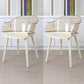 Glam Style Transparent Acrylic Arm Chair Multicolor Dining Arm Chair for Home Brown Set of 2 Clearhalo ' kitchen&dining_furn' 'Dining Chairs' 'Dining Tables & Seating' 'dining_chair' 'Furniture' 'furniture_dining_chair' 'Kitchen & Dining Furniture' 'kitchen' 3836103