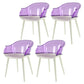 Glam Style Transparent Acrylic Arm Chair Multicolor Dining Arm Chair for Home Purple Set of 4 Clearhalo ' kitchen&dining_furn' 'Dining Chairs' 'Dining Tables & Seating' 'dining_chair' 'Furniture' 'furniture_dining_chair' 'Kitchen & Dining Furniture' 'kitchen' 3836107
