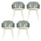 Glam Style Transparent Acrylic Arm Chair Multicolor Dining Arm Chair for Home Grey Set of 4 Clearhalo ' kitchen&dining_furn' 'Dining Chairs' 'Dining Tables & Seating' 'dining_chair' 'Furniture' 'furniture_dining_chair' 'Kitchen & Dining Furniture' 'kitchen' 3836113